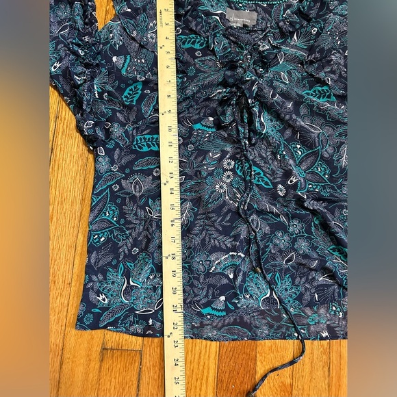 Anthropologie Top Haida Floral Peasant Top floral sheer blouse size Small - Picture 7 of 10